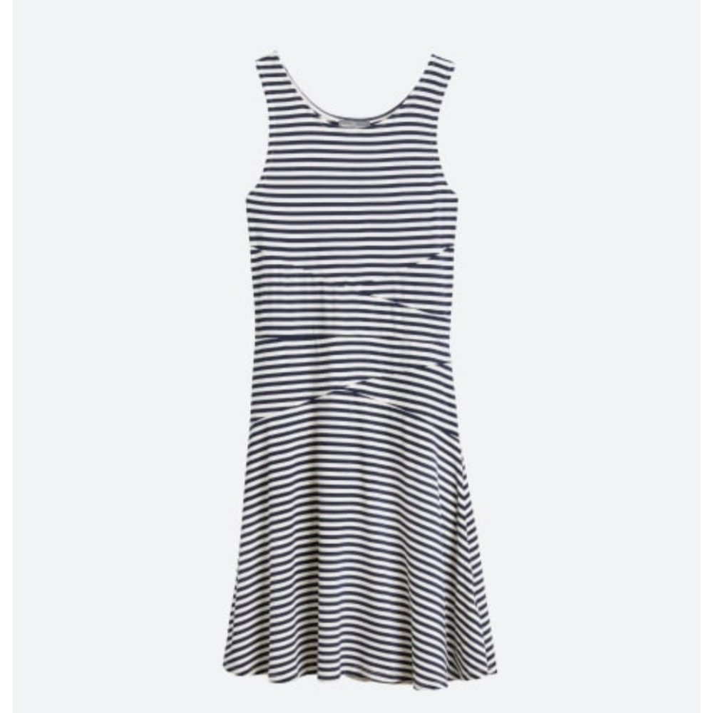 EUC Market & SPRUCE Nic knit striped dress Sleeveless navy/white Medium